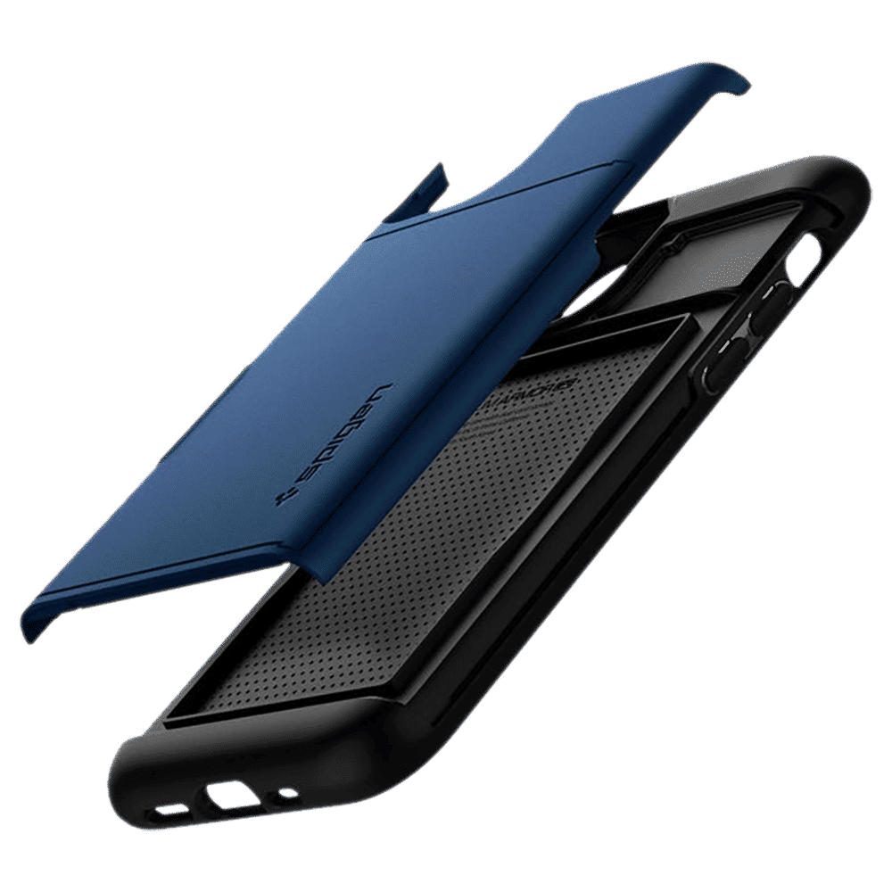 spigen Slim Armor CS TPU & Polycarbonate Back Cover for Apple iPhone 12, 12 Pro (Air Cushion Technology, Navy Blue) spigen Slim Armor CS TPU & Polycarbonate Back Cover for Apple iPhone 12, 12 Pro (Air Cushion Technology, Navy Blue)_19