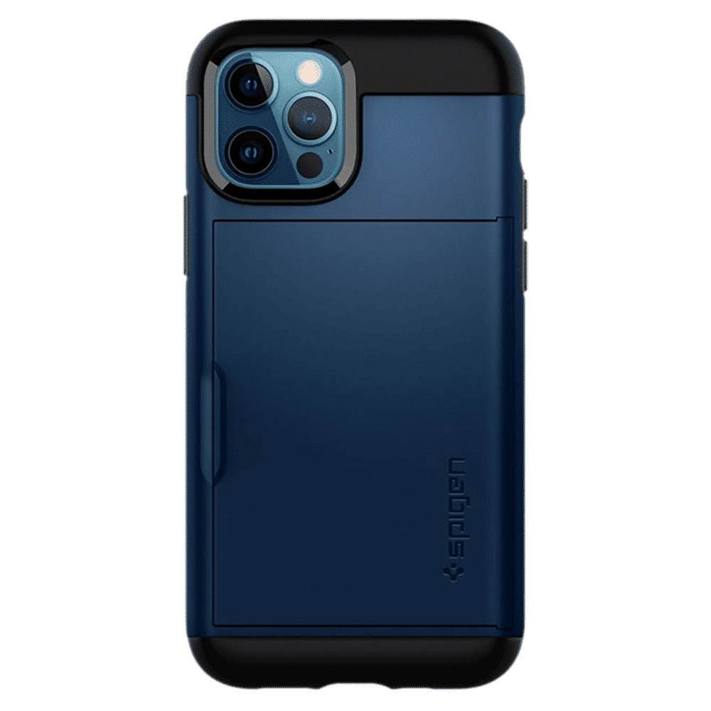 spigen Slim Armor CS TPU & Polycarbonate Back Cover for Apple iPhone 12, 12 Pro (Air Cushion Technology, Navy Blue) spigen Slim Armor CS TPU & Polycarbonate Back Cover for Apple iPhone 12, 12 Pro (Air Cushion Technology, Navy Blue)_4