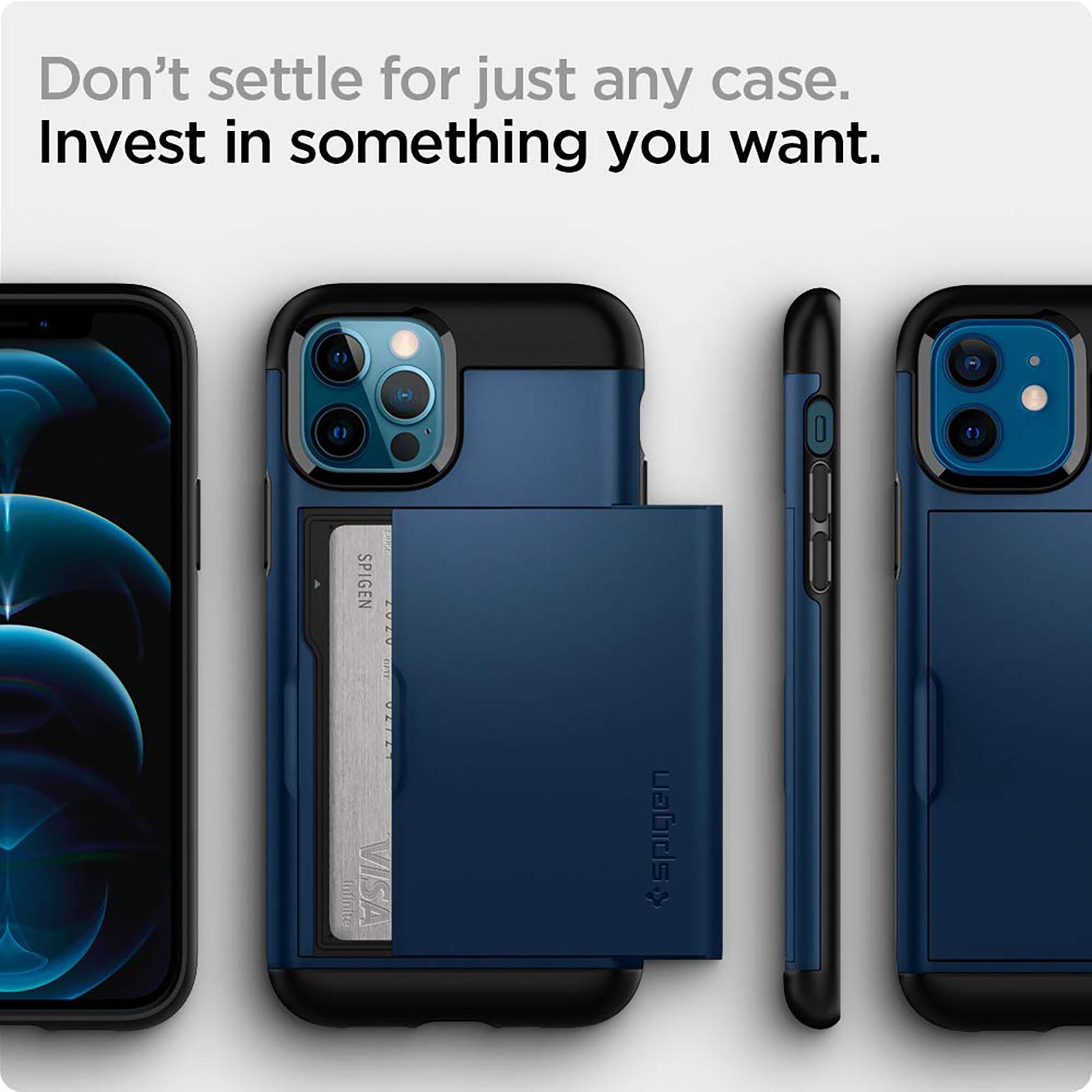 spigen Slim Armor CS TPU & Polycarbonate Back Cover for Apple iPhone 12, 12 Pro (Air Cushion Technology, Navy Blue) spigen Slim Armor CS TPU & Polycarbonate Back Cover for Apple iPhone 12, 12 Pro (Air Cushion Technology, Navy Blue)_7