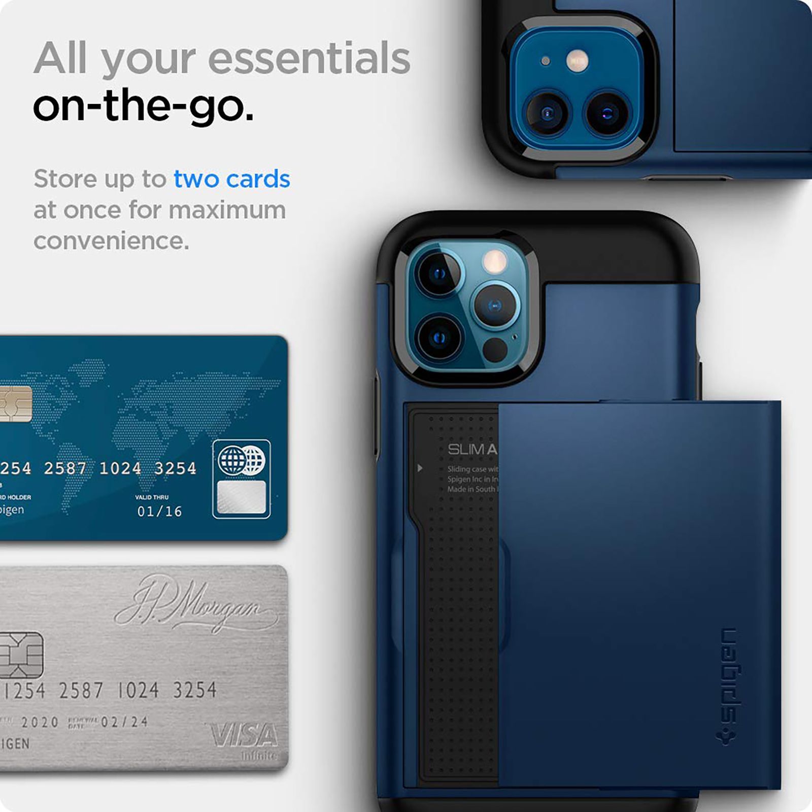 spigen Slim Armor CS TPU & Polycarbonate Back Cover for Apple iPhone 12, 12 Pro (Air Cushion Technology, Navy Blue) spigen Slim Armor CS TPU & Polycarbonate Back Cover for Apple iPhone 12, 12 Pro (Air Cushion Technology, Navy Blue)_8