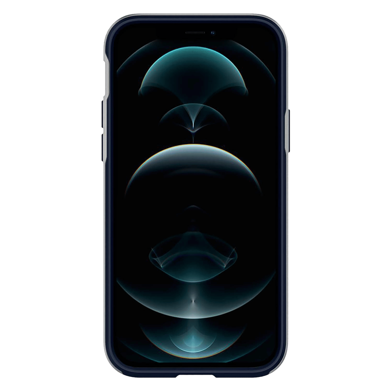 spigen Neo Hybrid Polycarbonate & TPU Back Cover for Apple iPhone 12, 12 Pro (Raised Edges, Satin Silver)_3