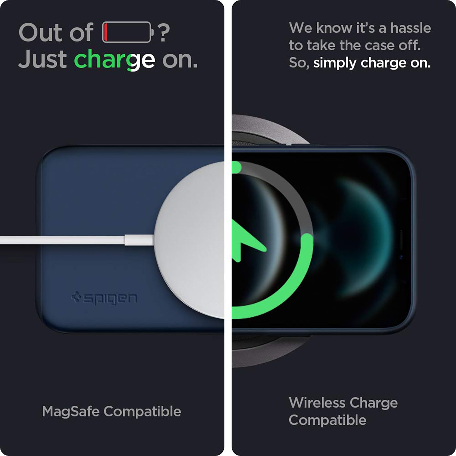 spigen Thin Fit Polycarbonate Back Cover for Apple iPhone 12, 12 Pro (Wireless Charging Compatible, Deep Blue)_7