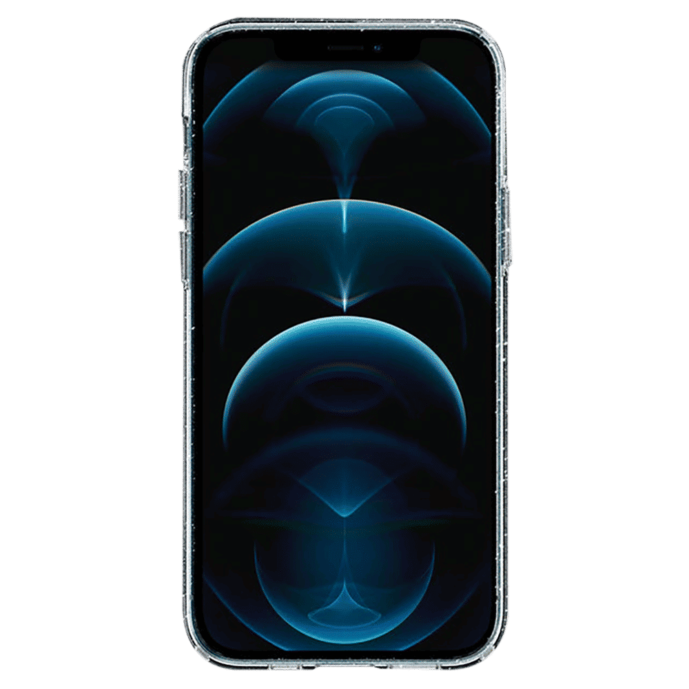 spigen Liquid Crystal Glitter TPU Back Cover for Apple iPhone 12, 12 Pro (Wireless Charging Compatible, Crystal Quartz)_14