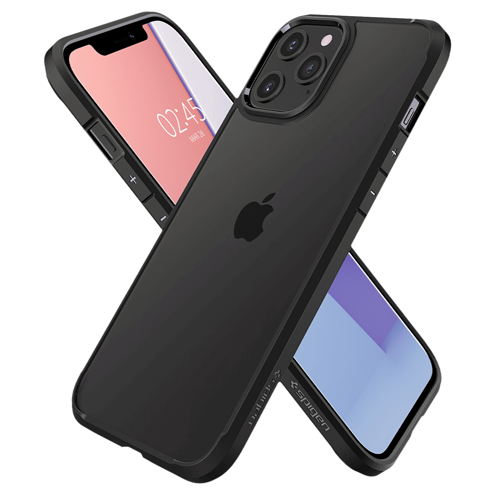 spigen Crystal Hybrid TPU Back Cover for Apple iPhone 12 and iPhone 12 Pro (Certified Military Grade Protection, Black)_8