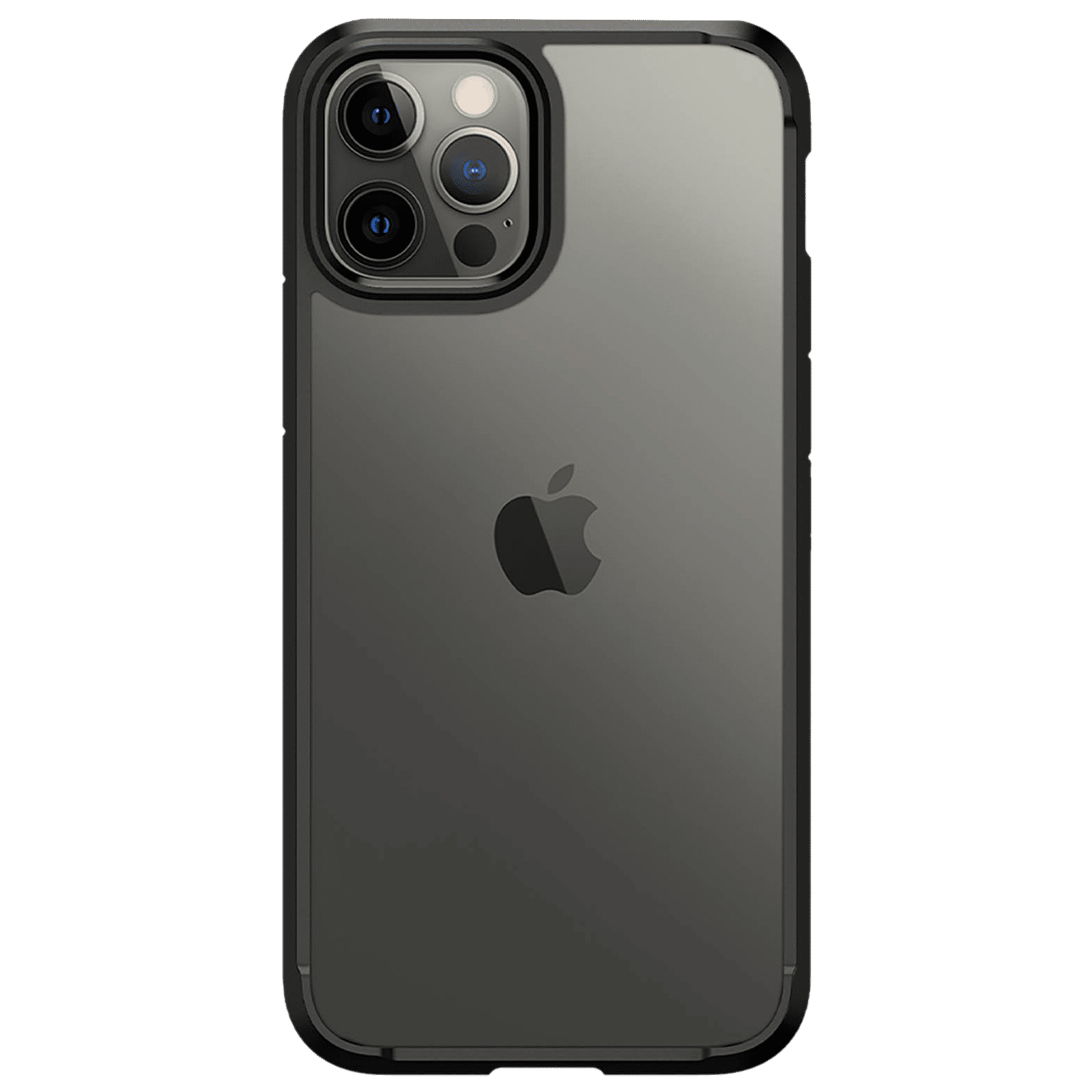 spigen Crystal Hybrid TPU Back Cover for Apple iPhone 12 and iPhone 12 Pro (Certified Military Grade Protection, Black)_9