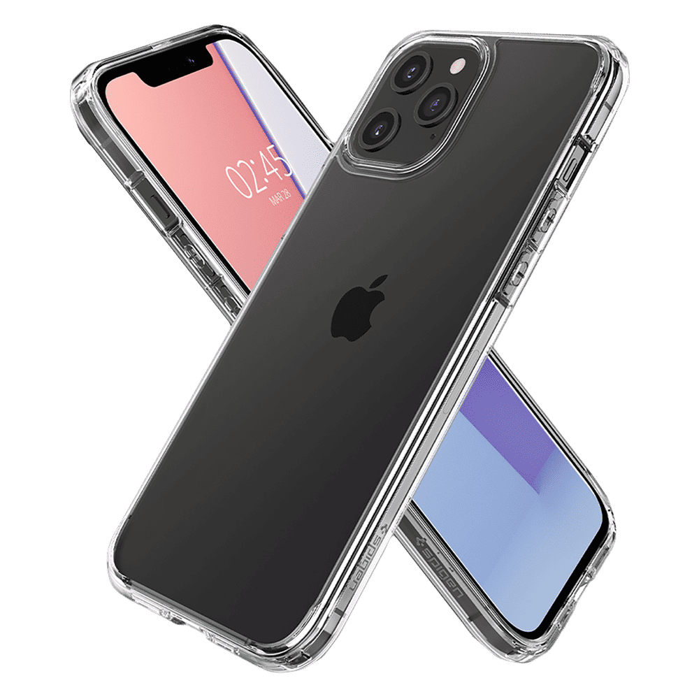 spigen Crystal Hybrid Polycarbonate and TPU Back Cover for Apple iPhone 12 and 12 Pro (Air Cushion Technology, Clear)_8