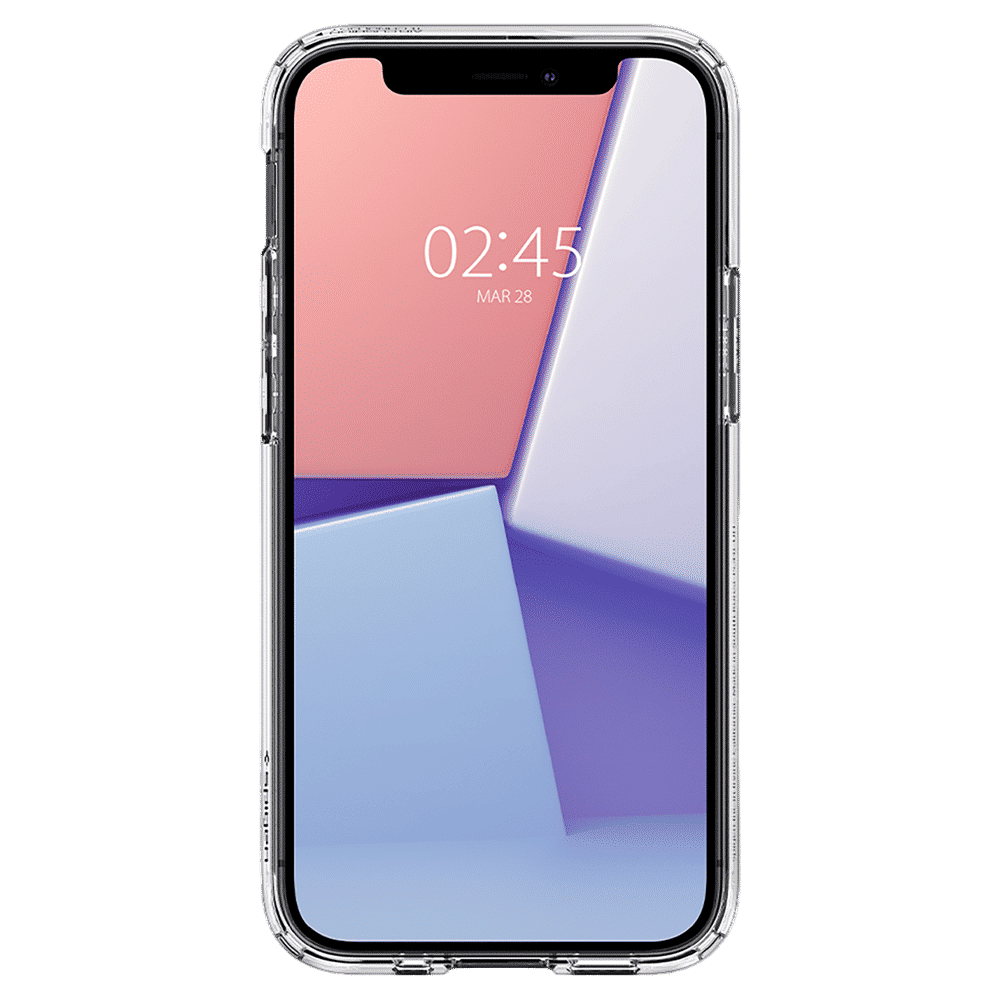 spigen Crystal Hybrid Polycarbonate and TPU Back Cover for Apple iPhone 12 and 12 Pro (Air Cushion Technology, Clear)_3