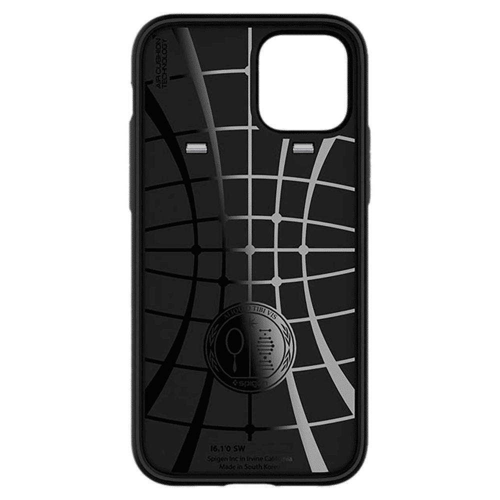 spigen Slim Armor Wallet TPU & Polycarbonate Back Cover for Apple iPhone 12, 12 Pro (Air Cushion Technology, Black)_11