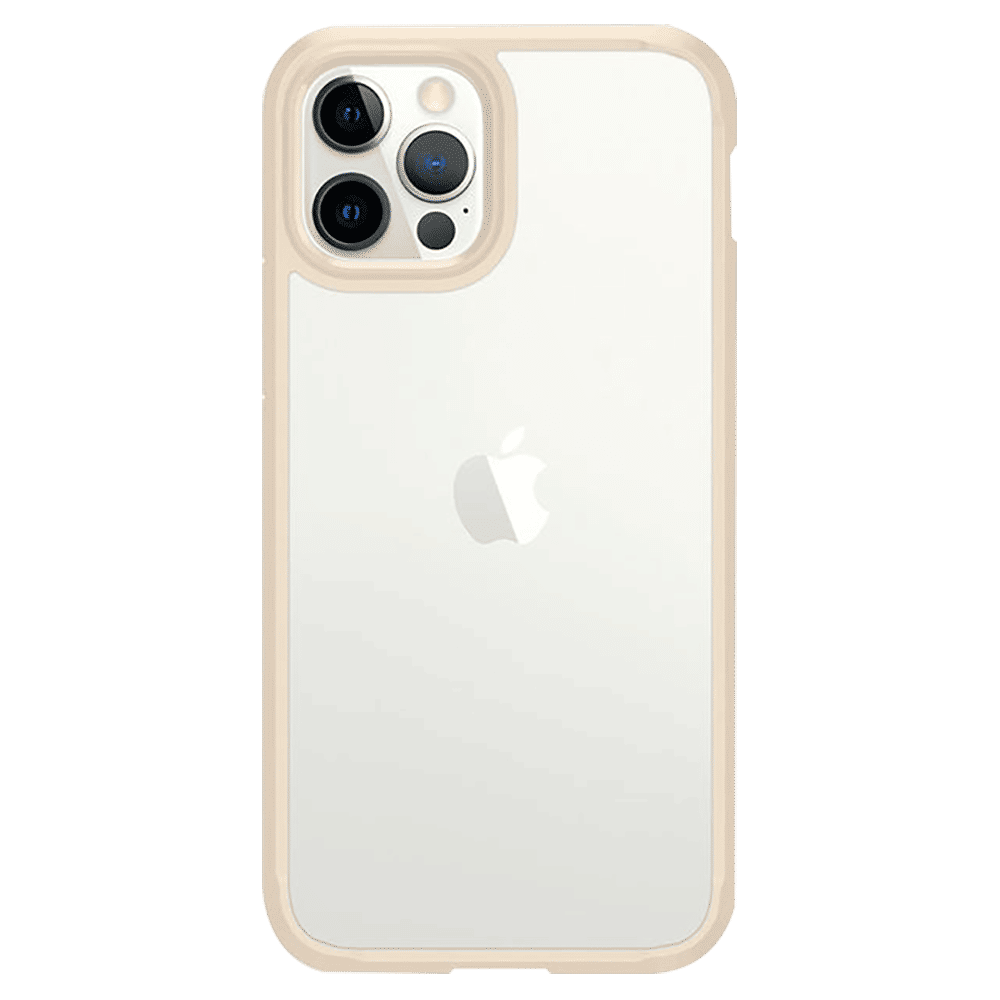 spigen Ultra Hybrid TPU & Polycarbonate Back Cover for Apple iPhone 12, 12 Pro (Supports Wireless Charging, Sand Beige)_18