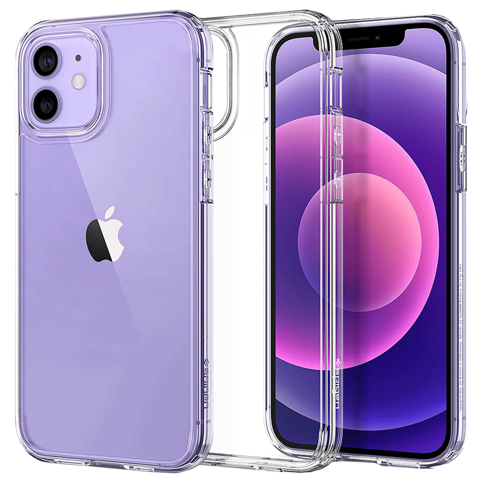 spigen Ultra Hybrid TPU & Polycarbonate Back Cover for Apple iPhone 12, 12 Pro (Air Cushion Technology, Crystal Clear)_1