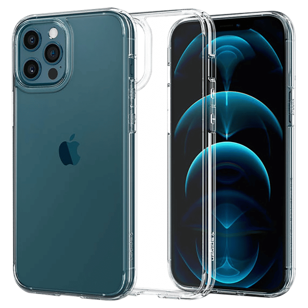spigen Ultra Hybrid TPU & Polycarbonate Back Cover for Apple iPhone 12, 12 Pro (Air Cushion Technology, Crystal Clear)_11