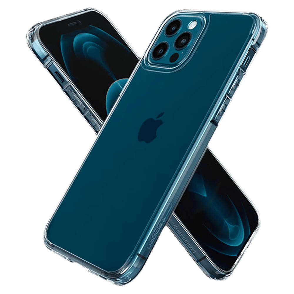 spigen Ultra Hybrid TPU & Polycarbonate Back Cover for Apple iPhone 12, 12 Pro (Air Cushion Technology, Crystal Clear)_14
