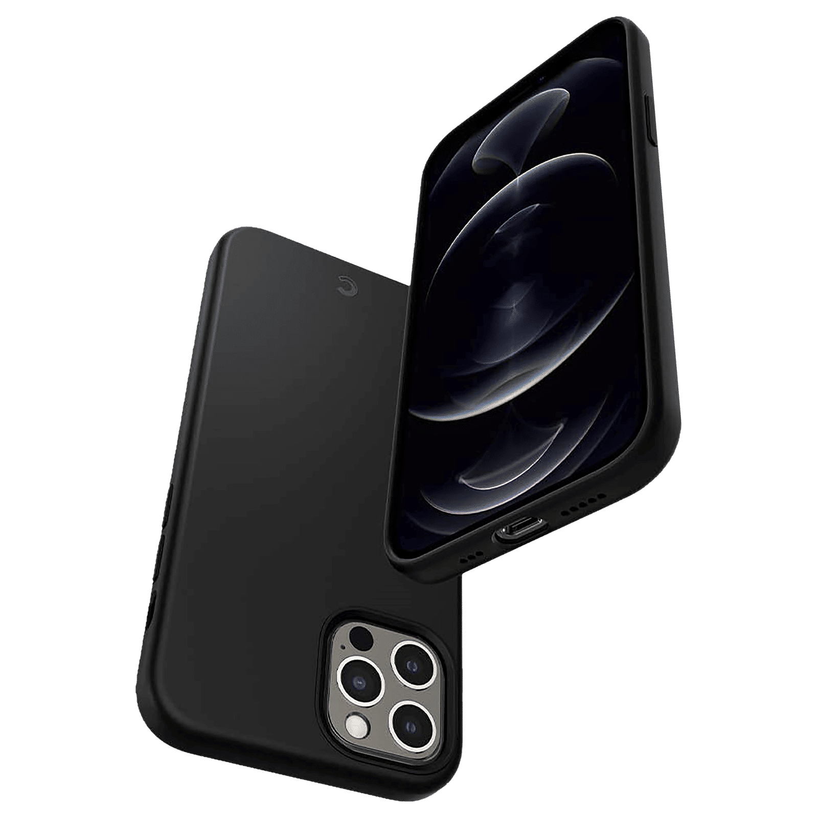 spigen Cyrill TPU Back Cover for Apple iPhone 12 and iPhone 12 Pro (Microfiber Material, Black )_7