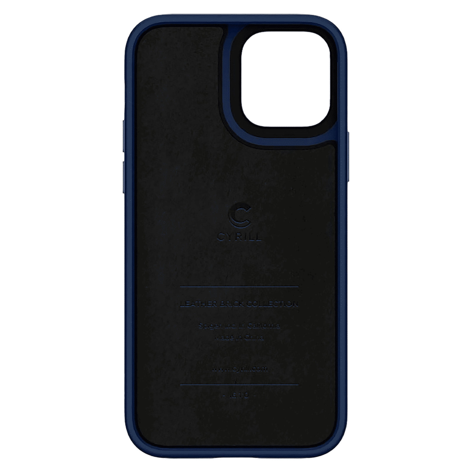 spigen Cyrill Polycarbonate,TPU & Faux Leather Back Cover for Apple iPhone 12, 12 Pro (Air Cushion Technology, Navy)_5