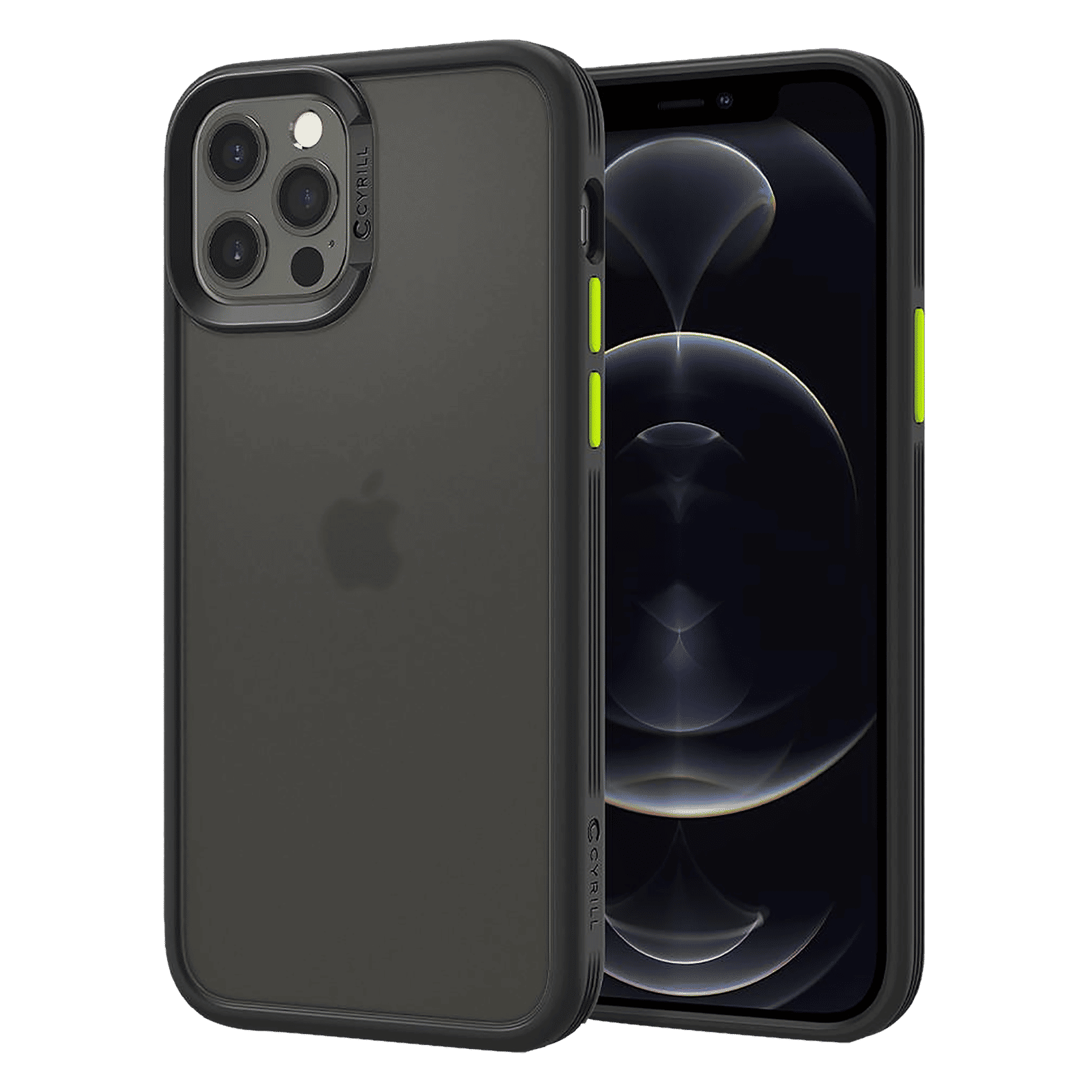spigen Cyrill Polycarbonate Back Cover for Apple iPhone 12 and iPhone 12 Pro (Matte Finish, Brick Black)_1