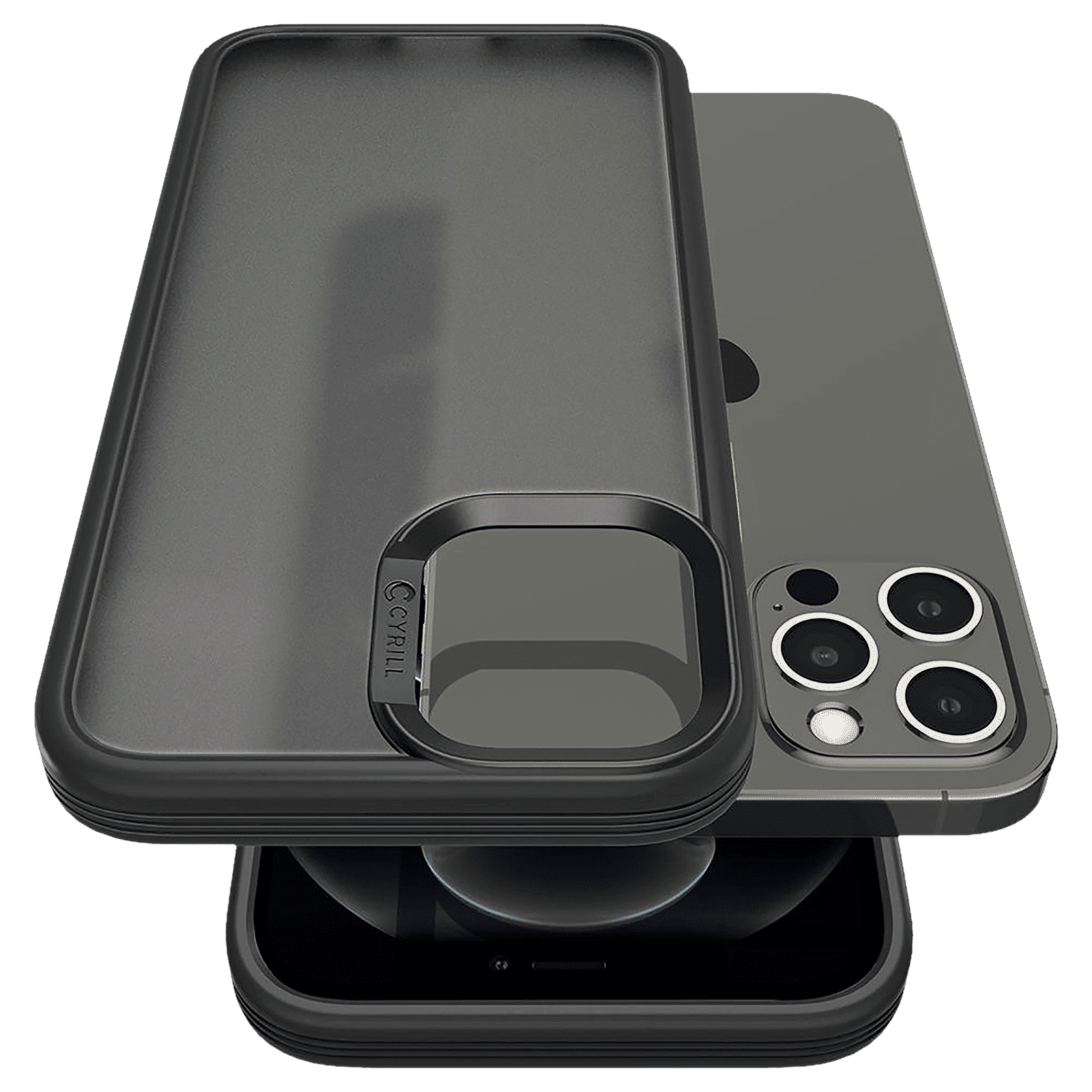 spigen Cyrill Polycarbonate Back Cover for Apple iPhone 12 and iPhone 12 Pro (Matte Finish, Brick Black)_7