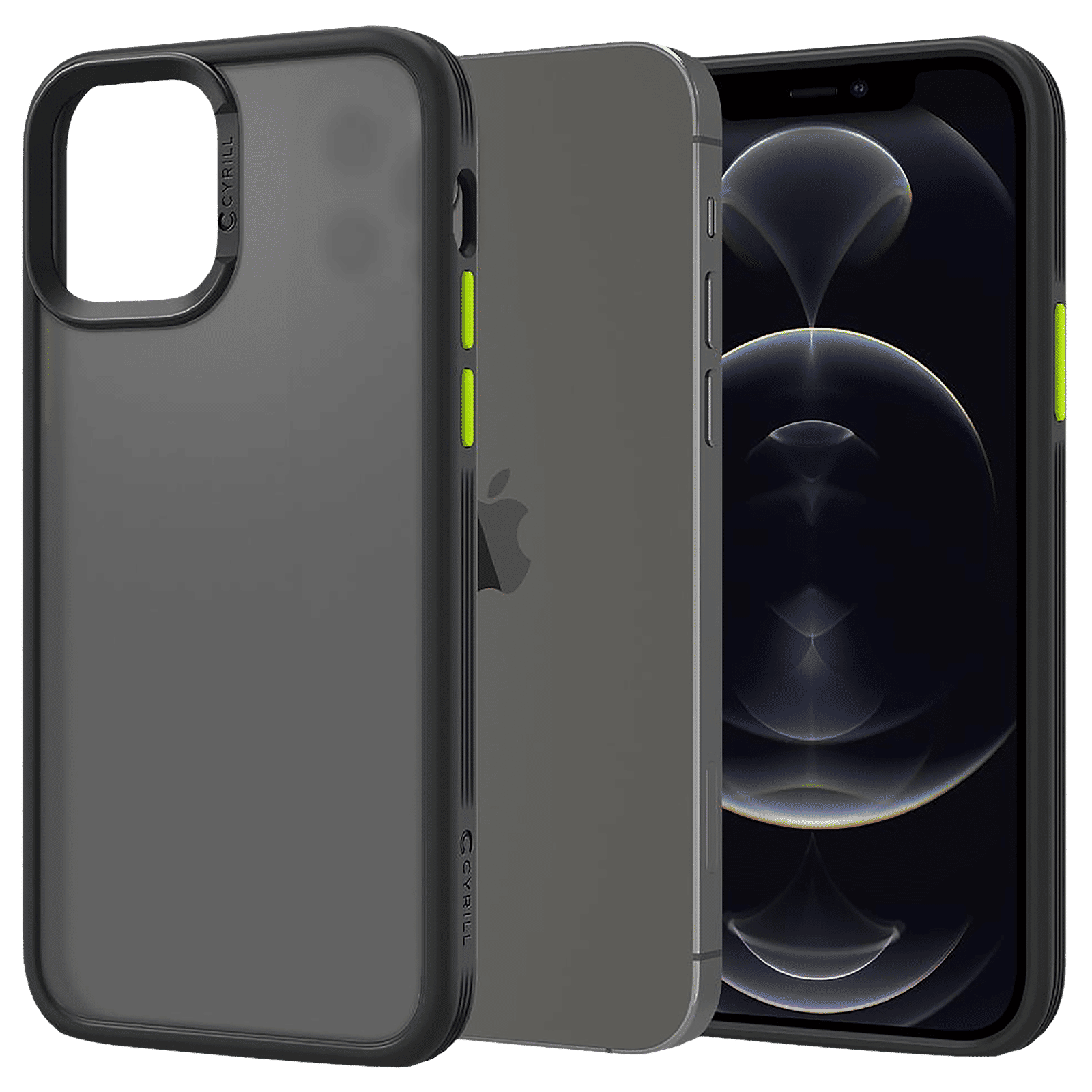 spigen Cyrill Polycarbonate Back Cover for Apple iPhone 12 and iPhone 12 Pro (Matte Finish, Brick Black)_10