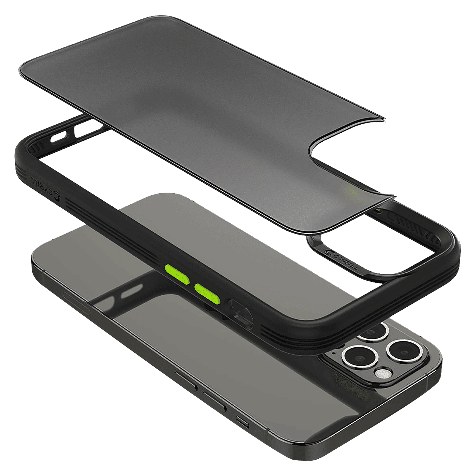 spigen Cyrill Polycarbonate Back Cover for Apple iPhone 12 and iPhone 12 Pro (Matte Finish, Brick Black)_6