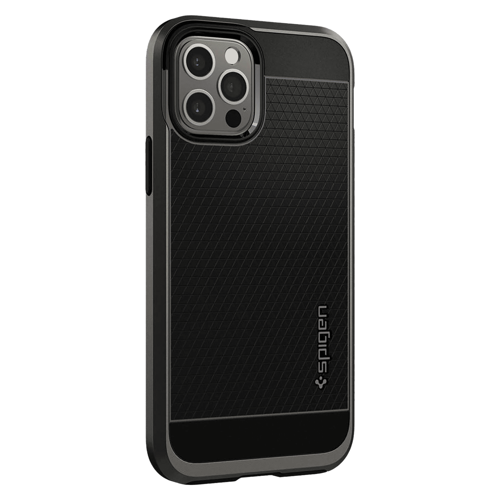spigen Neo Hybrid Polycarbonate & TPU Back Cover for Apple iPhone 12, 12 Pro (Raised Edges, Gunmetal)_4