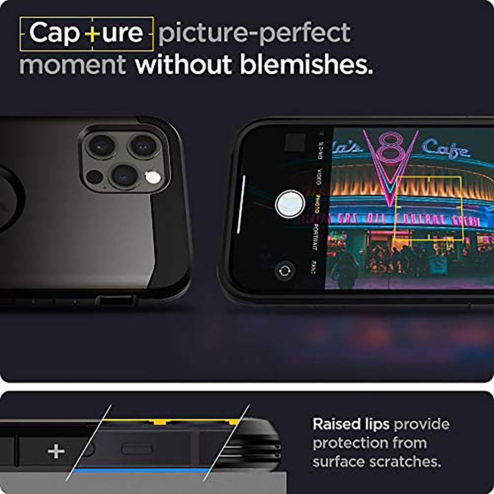 spigen Tough Armor TPU & Polycarbonate Back Case with Stand for Apple iPhone 12, 12 Pro (Wireless Charging Compatible, Gunmetal)_4