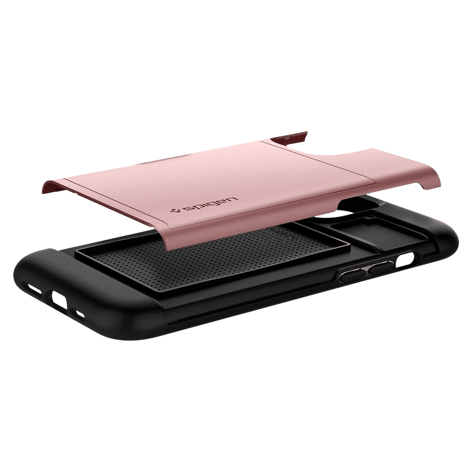 spigen Slim Armor CS TPU Back Cover for Apple iPhone 12, 12 Pro (Air Cushion Technology, Rose Gold)_5