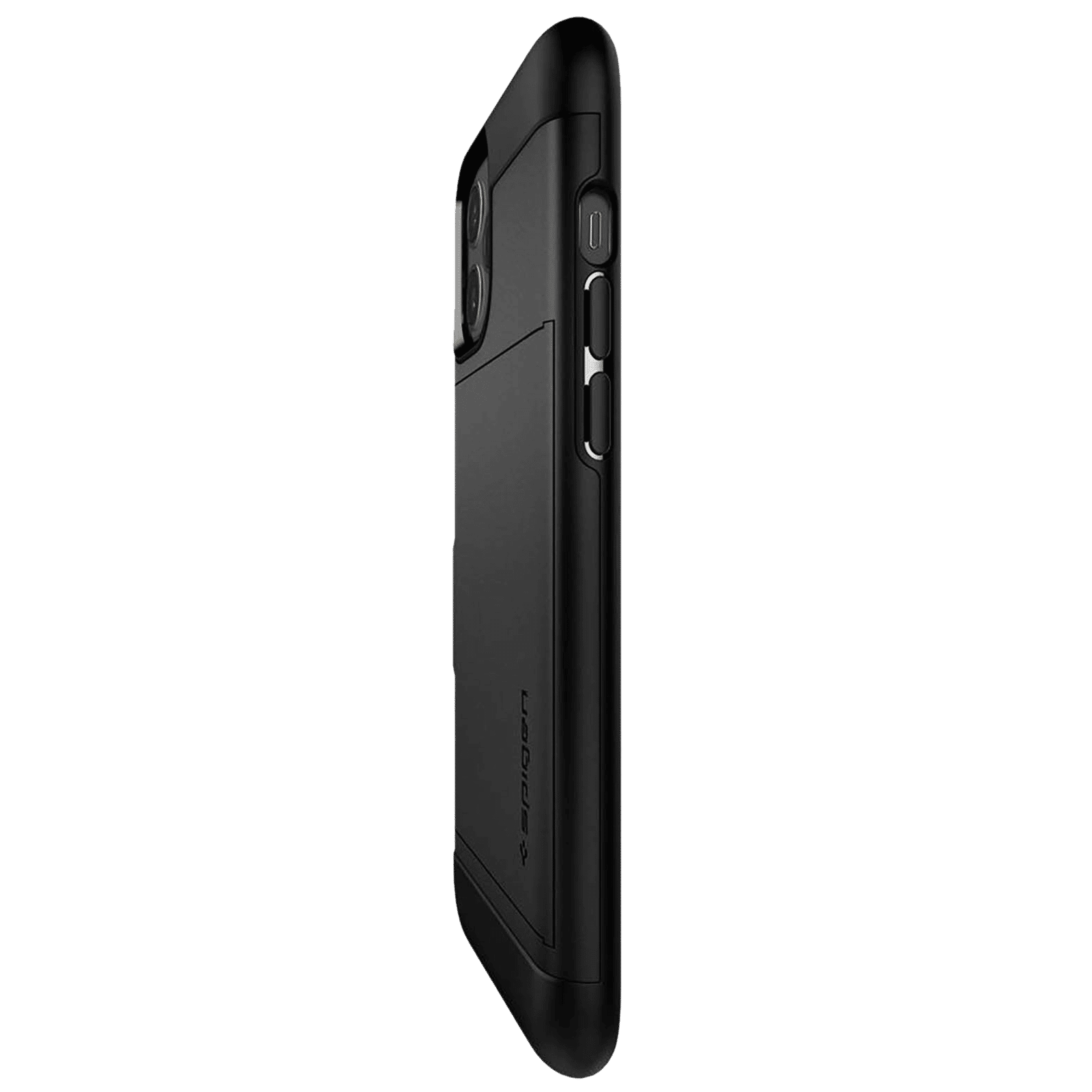 spigen Slim Armor CS TPU & Polycarbonate Back Cover for Apple iPhone 12, 12 Pro (Air Cushion Technology, Black)_7
