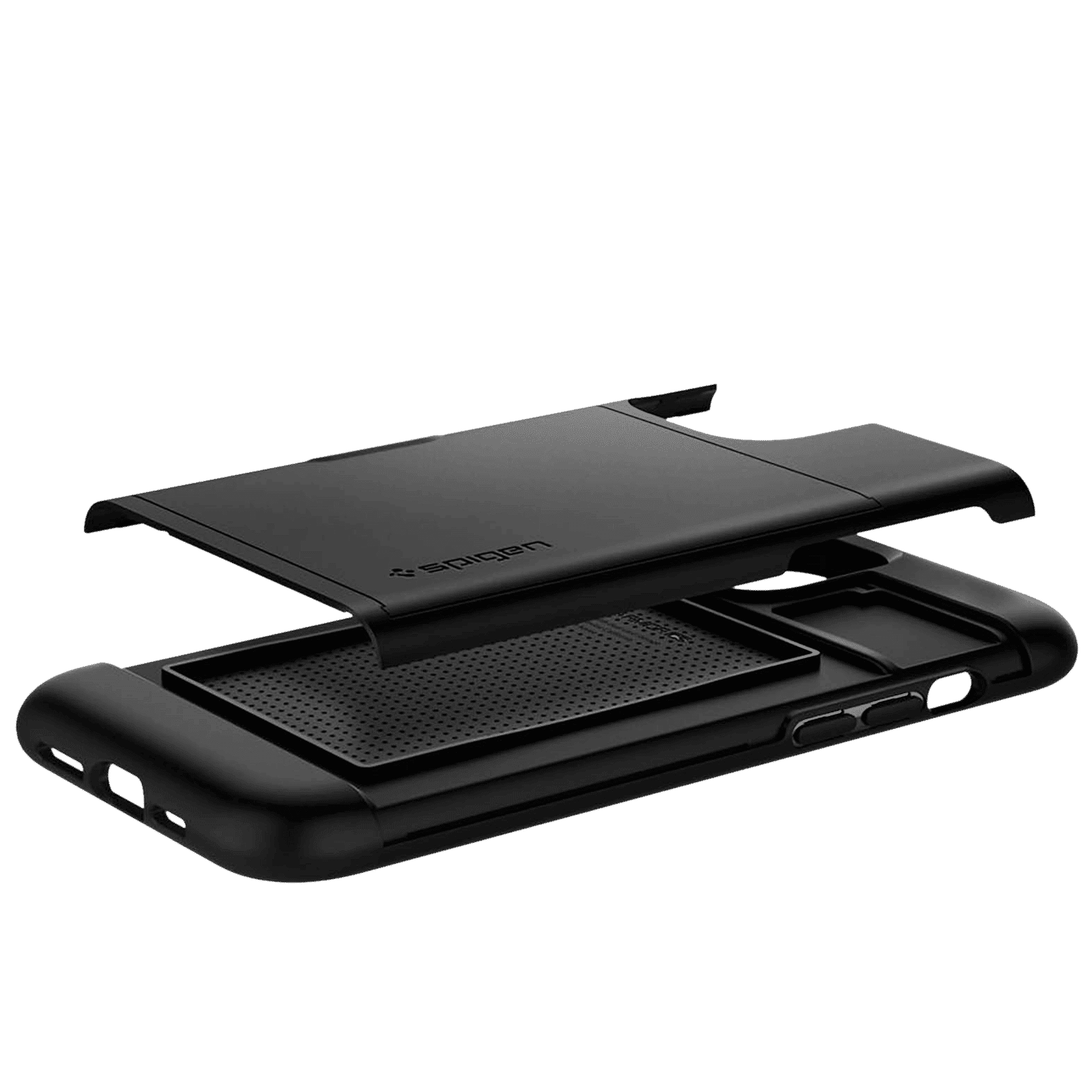 spigen Slim Armor CS TPU & Polycarbonate Back Cover for Apple iPhone 12, 12 Pro (Air Cushion Technology, Black)_8
