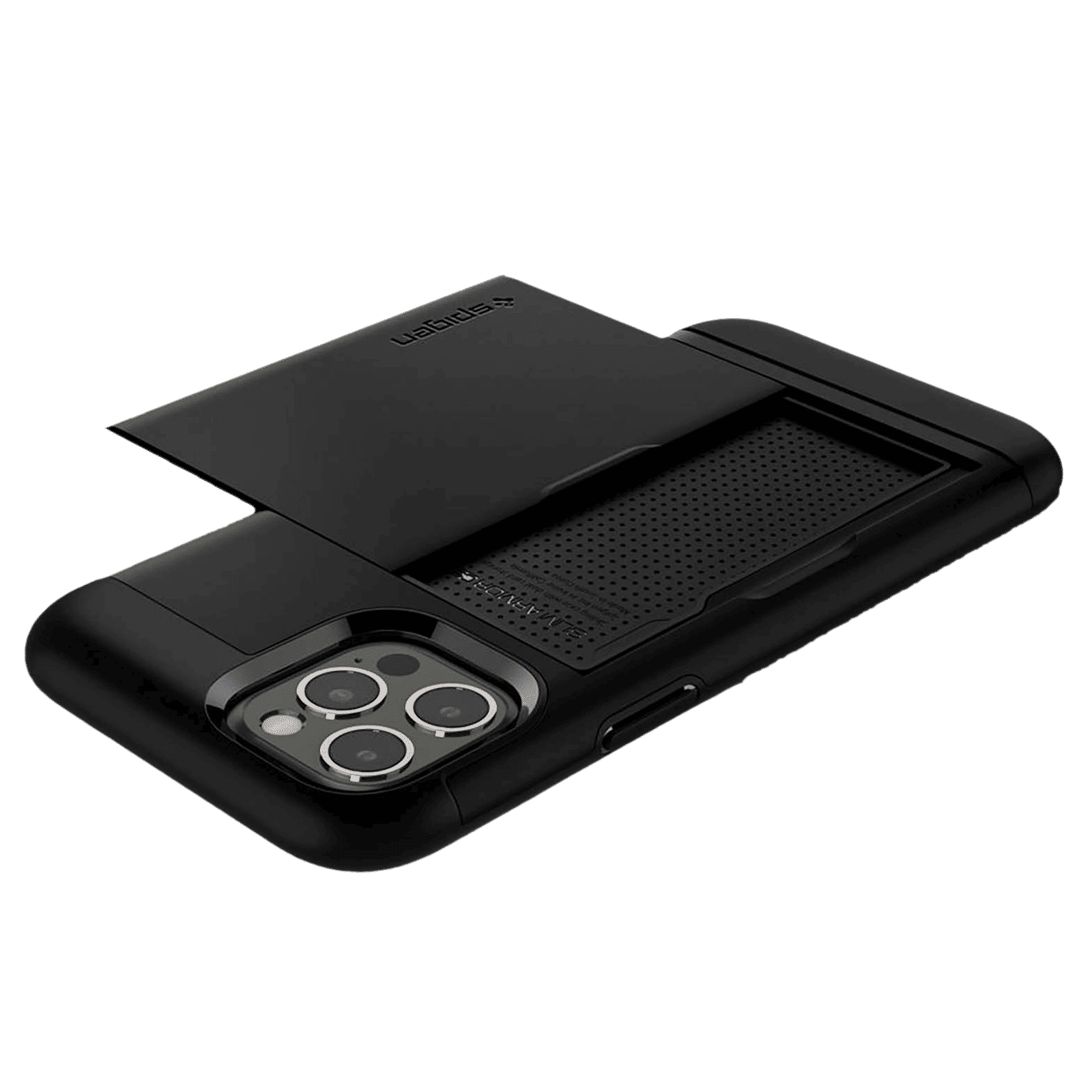 spigen Slim Armor CS TPU & Polycarbonate Back Cover for Apple iPhone 12, 12 Pro (Air Cushion Technology, Black)_9