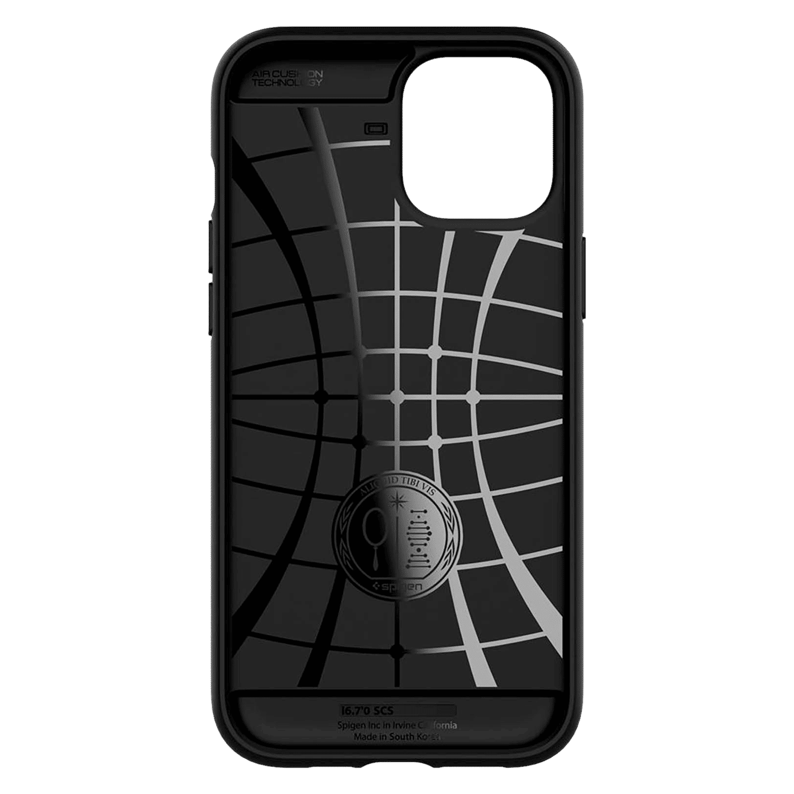 spigen Slim Armor CS TPU & Polycarbonate Back Cover for Apple iPhone 12, 12 Pro (Air Cushion Technology, Black)_4