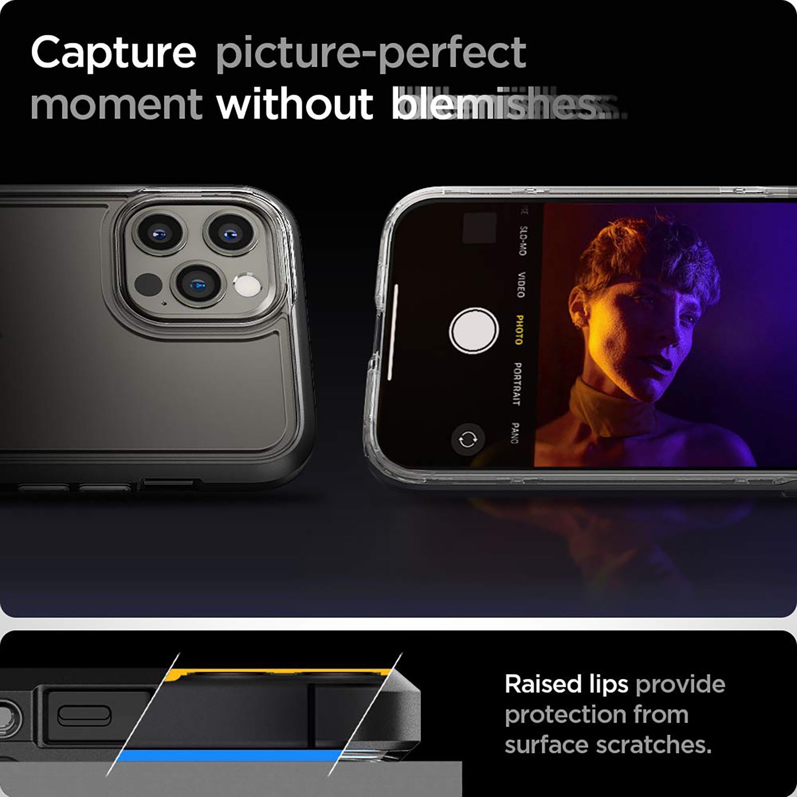 spigen Neo Hybrid Crystal TPU & PC Back Case For iPhone 12/iPhone 12 Pro (Hybrid Structure, ACS01706, Black)_12