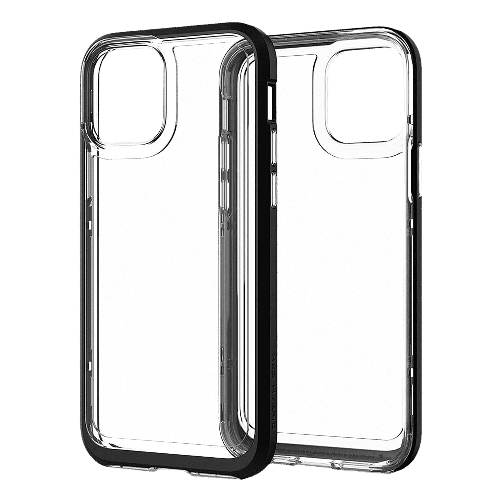 spigen Neo Hybrid Crystal TPU & PC Back Case For iPhone 12/iPhone 12 Pro (Hybrid Structure, ACS01706, Black)_5