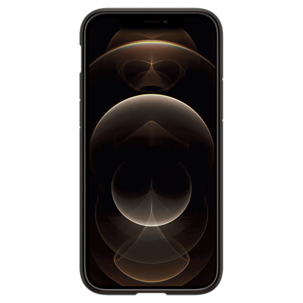 spigen Ultra Hybrid TPU & Polycarbonate Back Cover for Apple iPhone 12, 12 Pro (Raised Bezels, Matte Black)_20