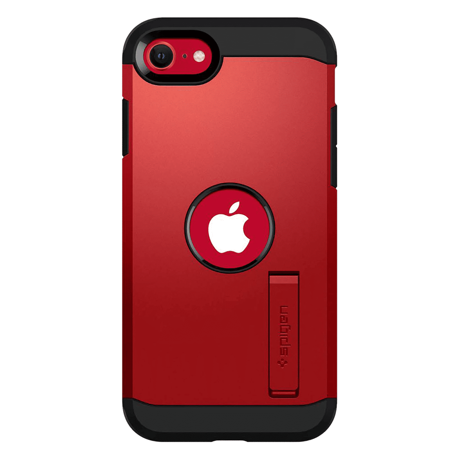 spigen Tough Armor TPU & Polycarbonate Back Case with Stand for Apple iPhone SE (Wireless Charging Compatible, Red) spigen Tough Armor TPU & Polycarbonate Back Case with Stand for Apple iPhone SE (Wireless Charging Compatible, Red)_4