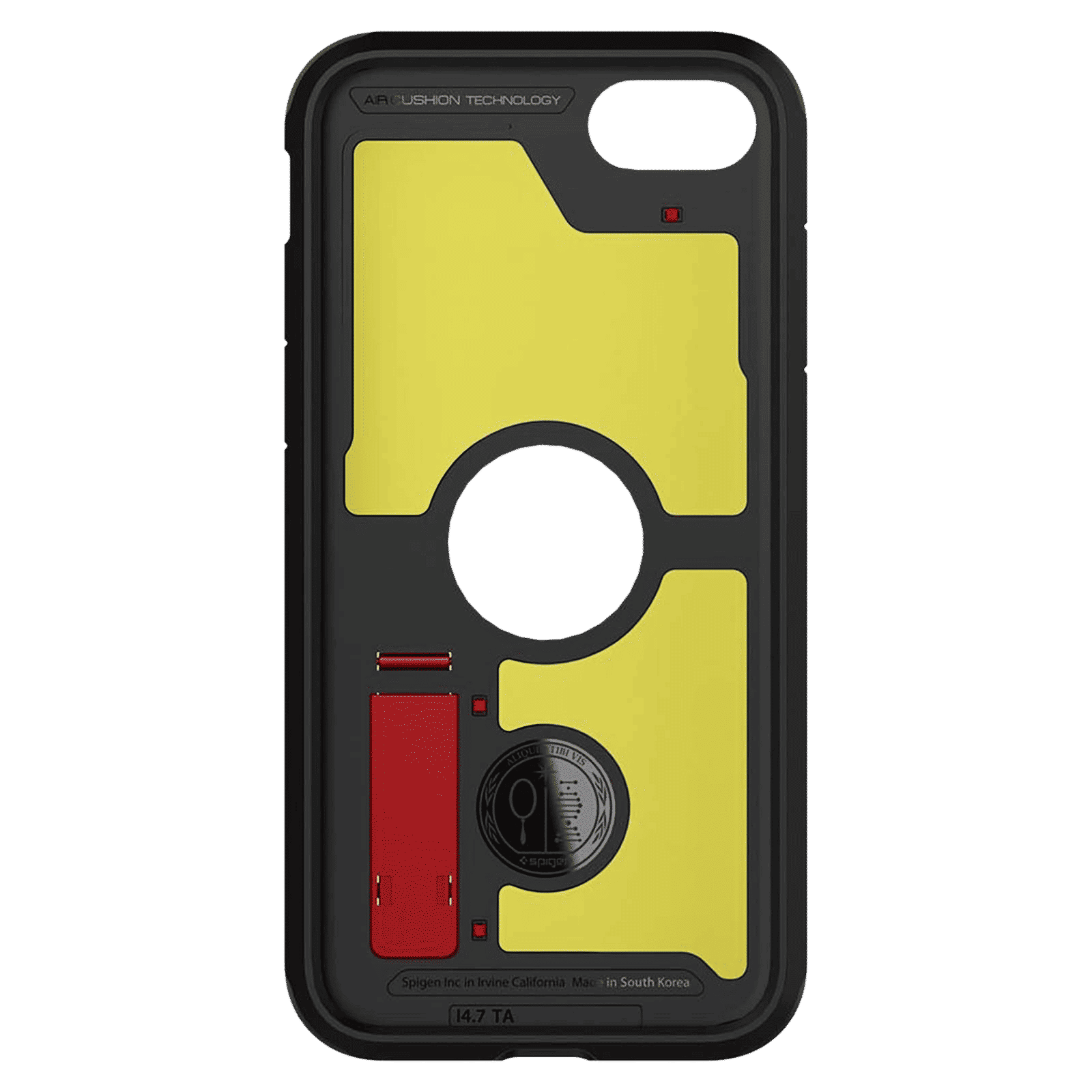 spigen Tough Armor TPU & Polycarbonate Back Case with Stand for Apple iPhone SE (Wireless Charging Compatible, Red) spigen Tough Armor TPU & Polycarbonate Back Case with Stand for Apple iPhone SE (Wireless Charging Compatible, Red)_5