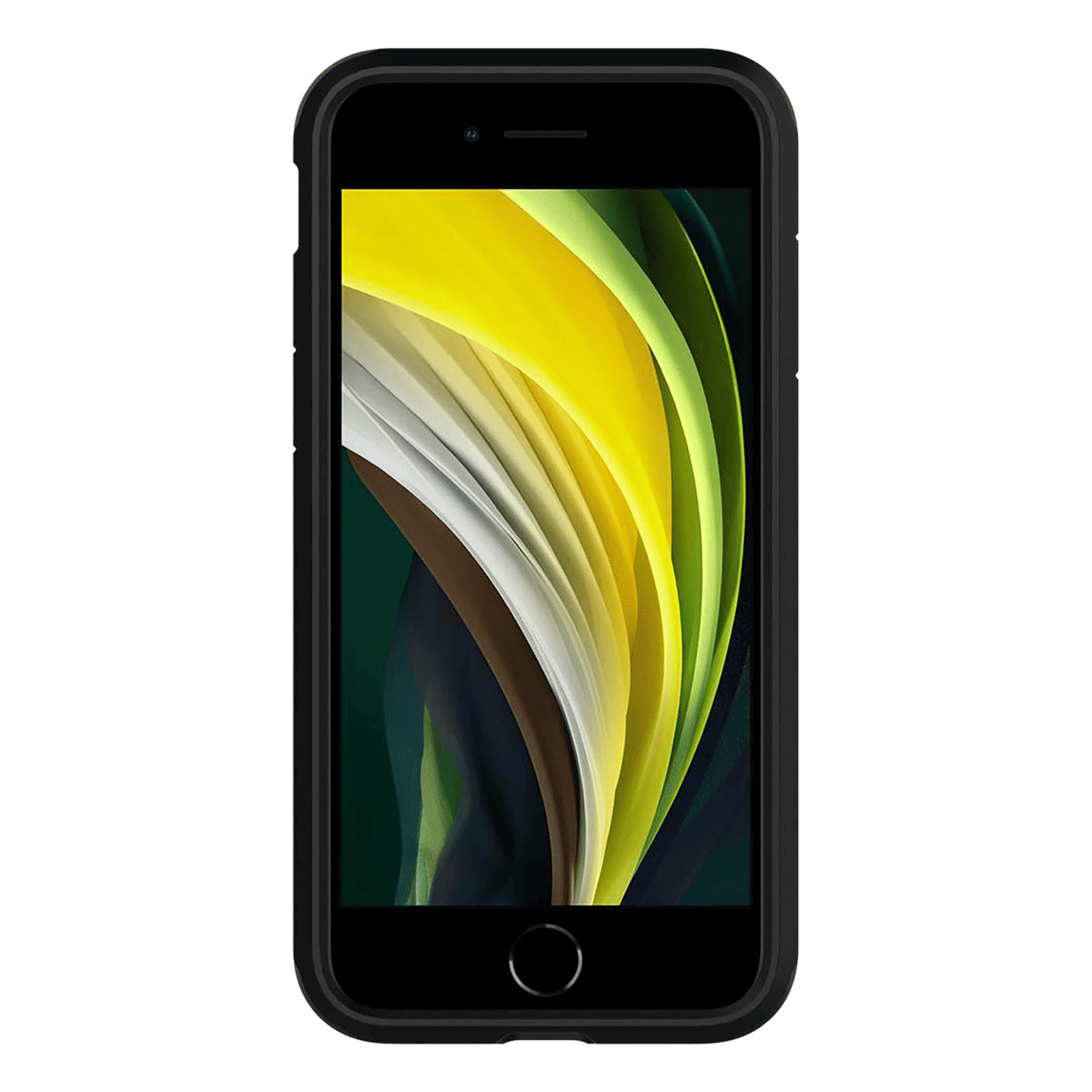 spigen Tough Armor TPU & Polycarbonate Back Case with Stand for Apple iPhone SE (Wireless Charging Compatible, Gunmetal)_6