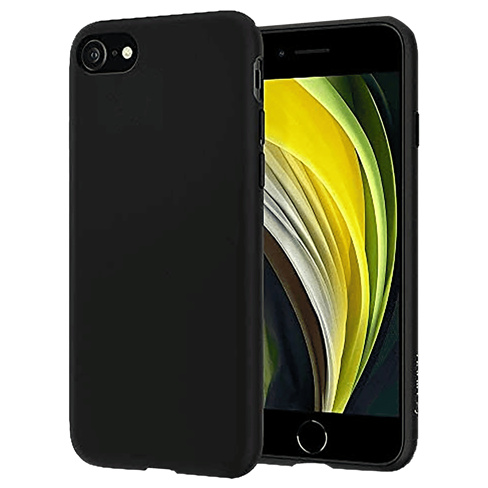 spigen Liquid Crystal TPU Back Case For Apple iPhone 7 (2016)/iPhone 8 (2017) (Slim & Pocket-Ready Design, 042CS21247, Black)_1