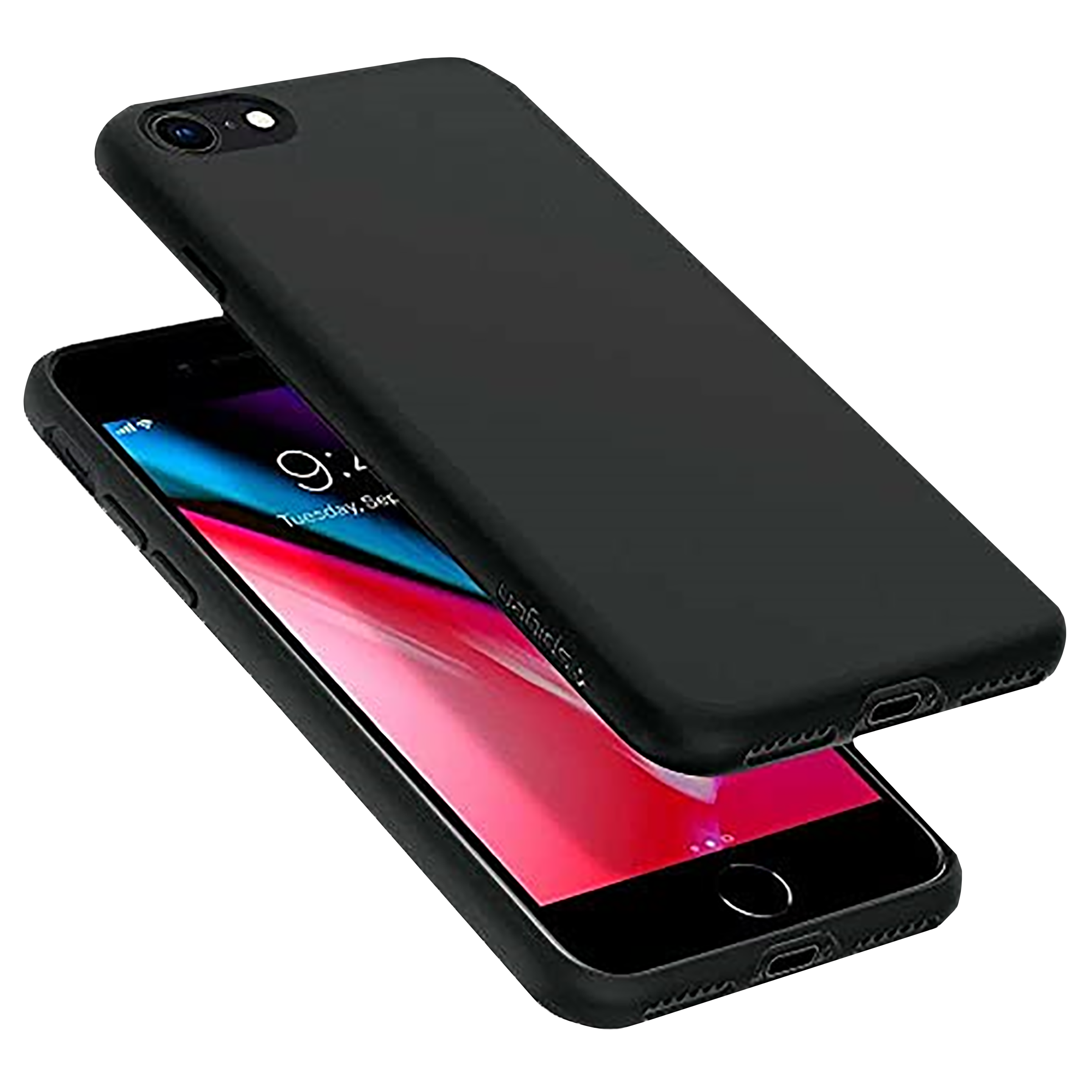 spigen Liquid Crystal TPU Back Case For Apple iPhone 7 (2016)/iPhone 8 (2017) (Slim & Pocket-Ready Design, 042CS21247, Black)_8