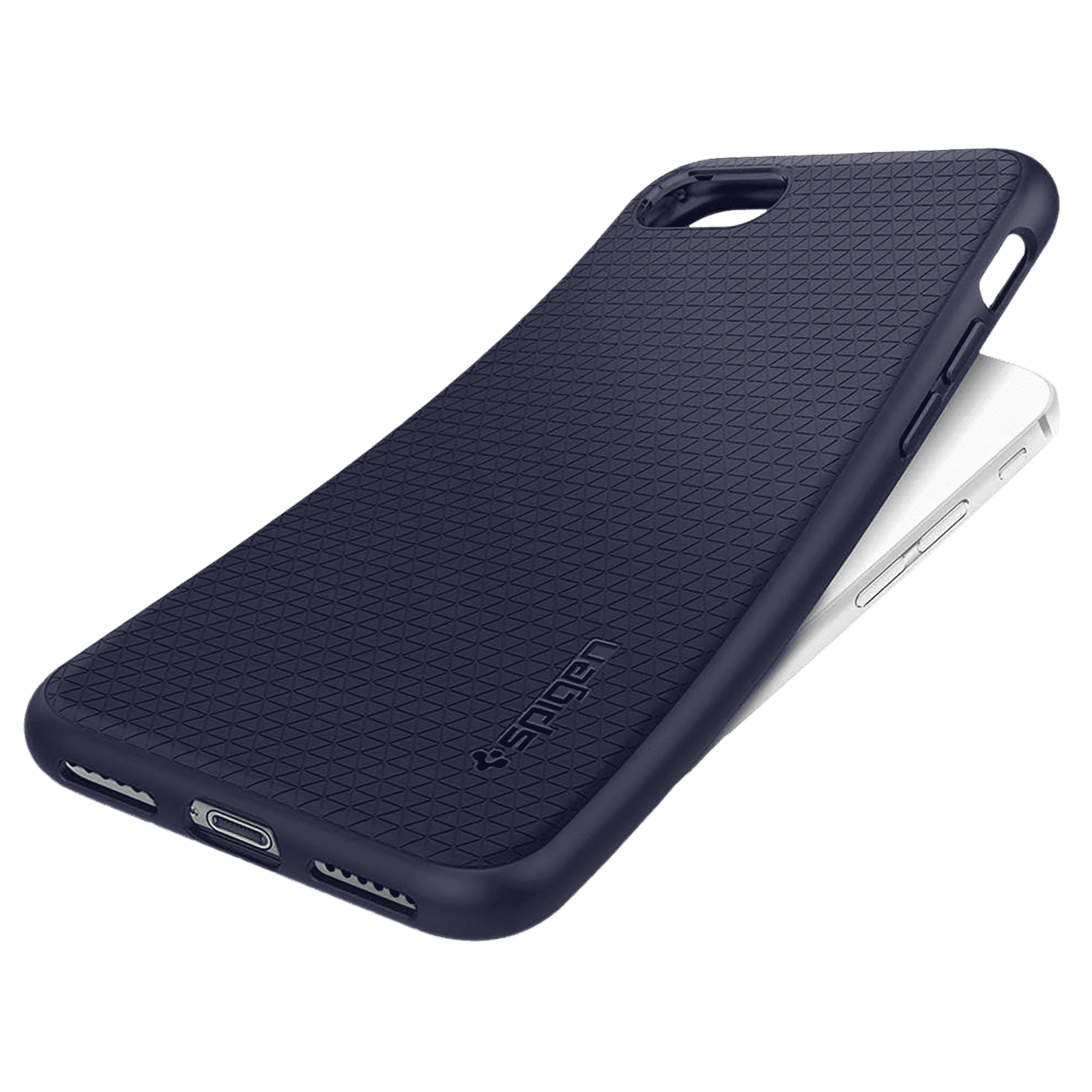 spigen Liquid Air TPU & Polycarbonate Back Cover for Apple iPhone SE (Wireless Charging Compatible, Midnight Blue) spigen Liquid Air TPU & Polycarbonate Back Cover for Apple iPhone SE (Wireless Charging Compatible, Midnight Blue)_9