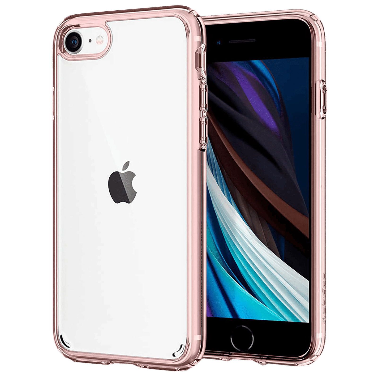 spigen Ultra Hybrid TPU & Polycarbonate Back Cover for Apple iPhone 7, 8, SE (Supports Wireless Charging, Rose Crystal)_1