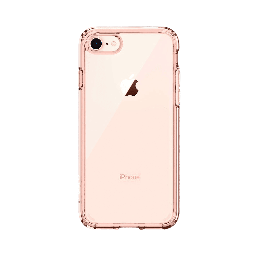 spigen Ultra Hybrid TPU & Polycarbonate Back Cover for Apple iPhone 7, 8, SE (Supports Wireless Charging, Rose Crystal)_7