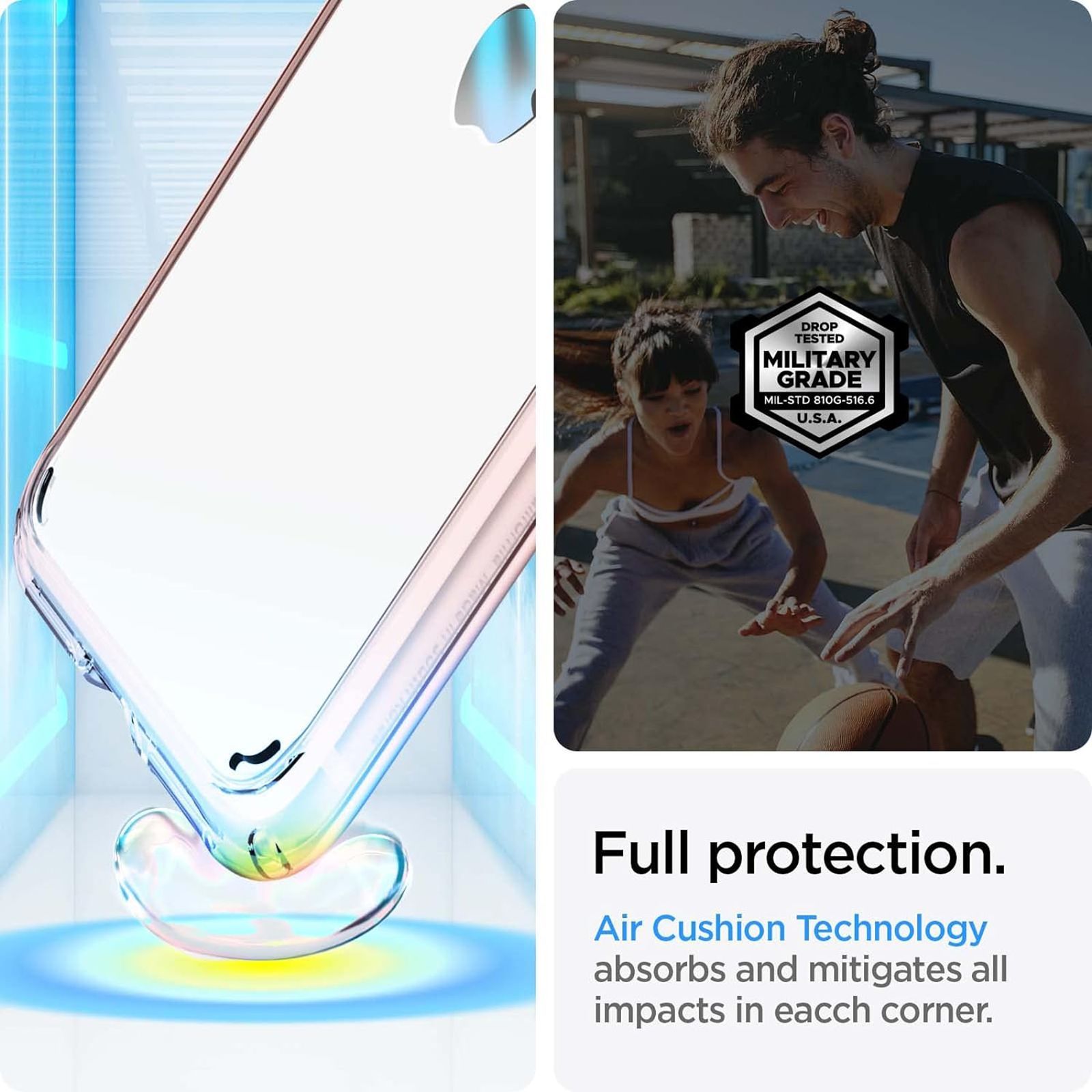 spigen Ultra Hybrid TPU & Polycarbonate Back Cover for Apple iPhone 7, 8, SE (Supports Wireless Charging, Rose Crystal)_16