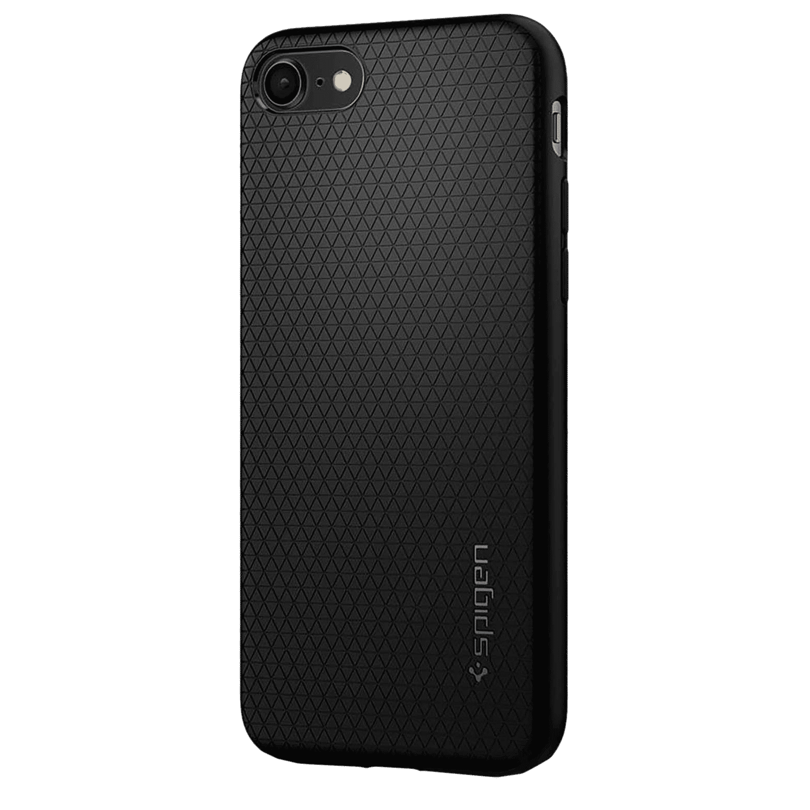 spigen Liquid Air Soft TPU Back Cover for Apple iPhone 7, 8, SE (Wireless Charging Compatible, Black)_8