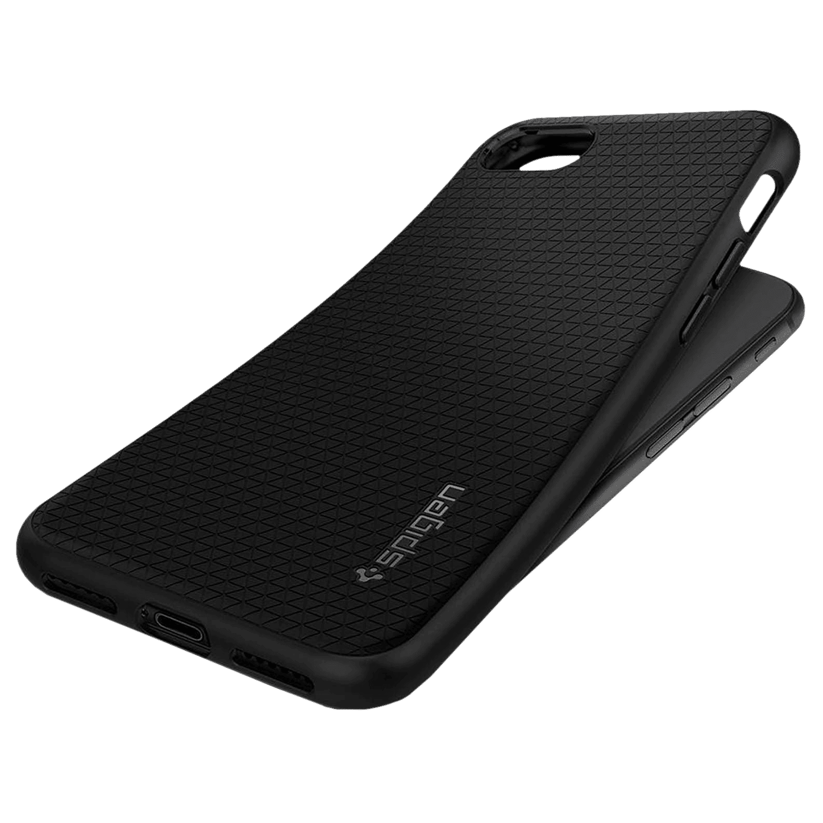 spigen Liquid Air Soft TPU Back Cover for Apple iPhone 7, 8, SE (Wireless Charging Compatible, Black)_9
