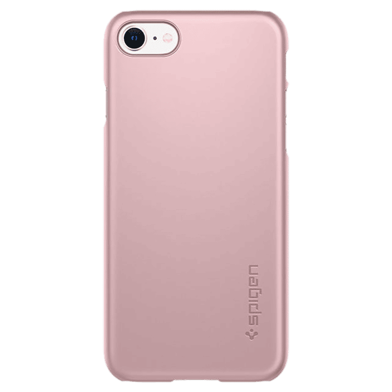 spigen Thin Fit Soft TPU & Polycarbonate Back Cover for Apple iPhone 7, 8, SE (Wireless Charging Compatible, Rose Gold)_13