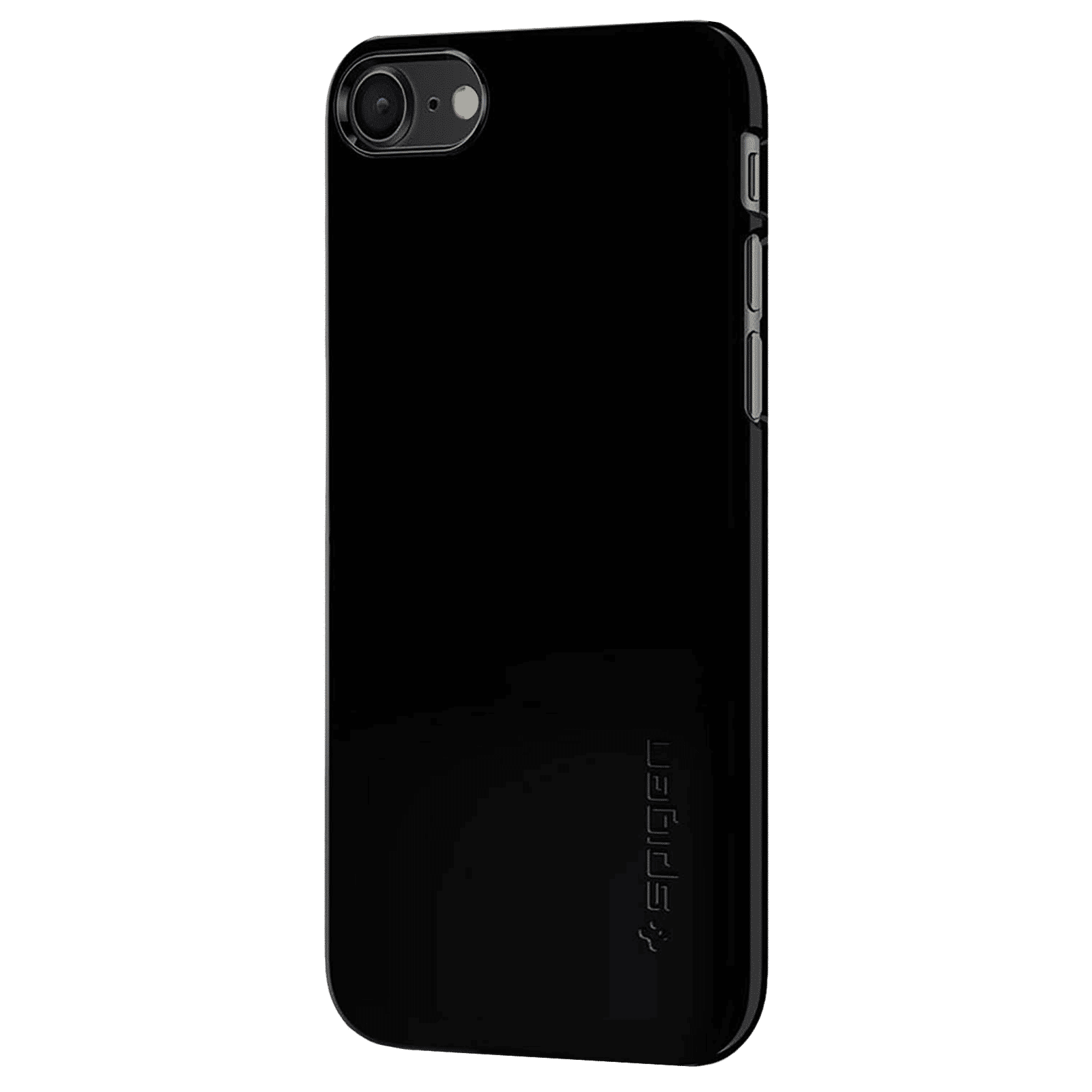 spigen Thin Fit Soft TPU & Polycarbonate Back Cover for Apple iPhone 7, 8, SE (Wireless Charging Compatible, Black)_7