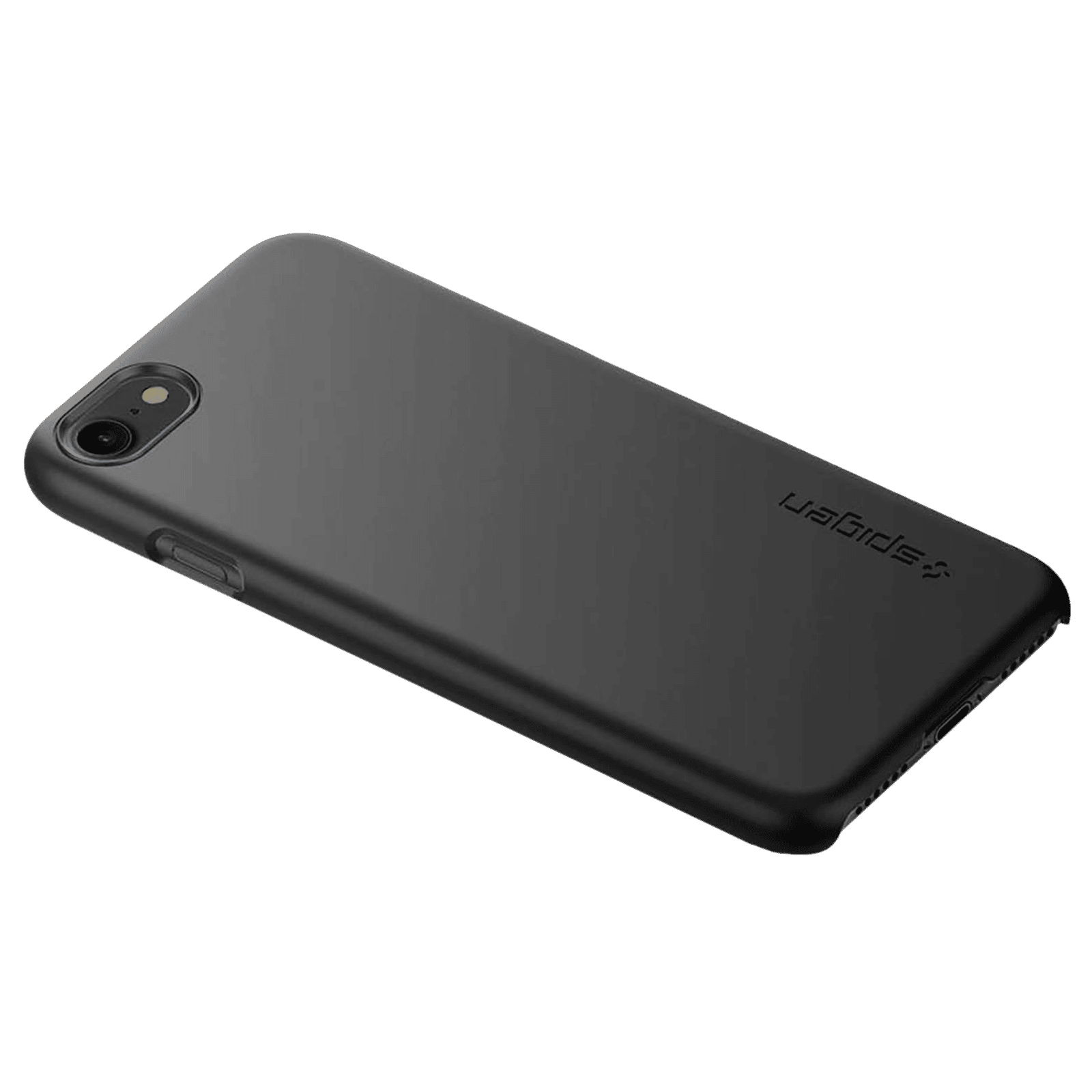 spigen Thin Fit Soft TPU & Polycarbonate Back Cover for Apple iPhone 7, 8, SE (Wireless Charging Compatible, Black)_11