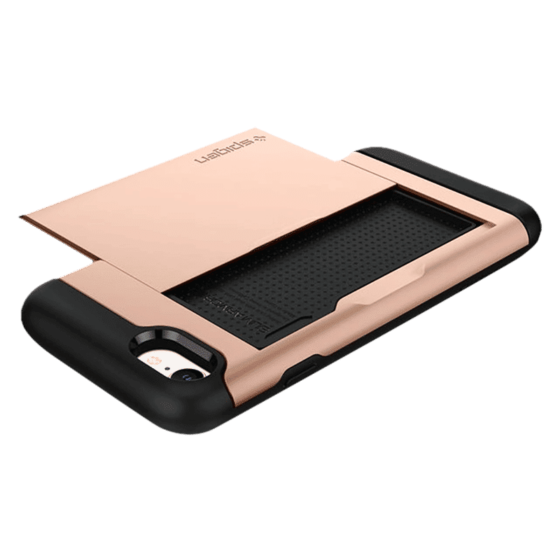 spigen Slim Armor CS Polycarbonate Back Cover for Apple iPhone 7, 8, SE (Air Cushion Technology, Blush Gold)_13
