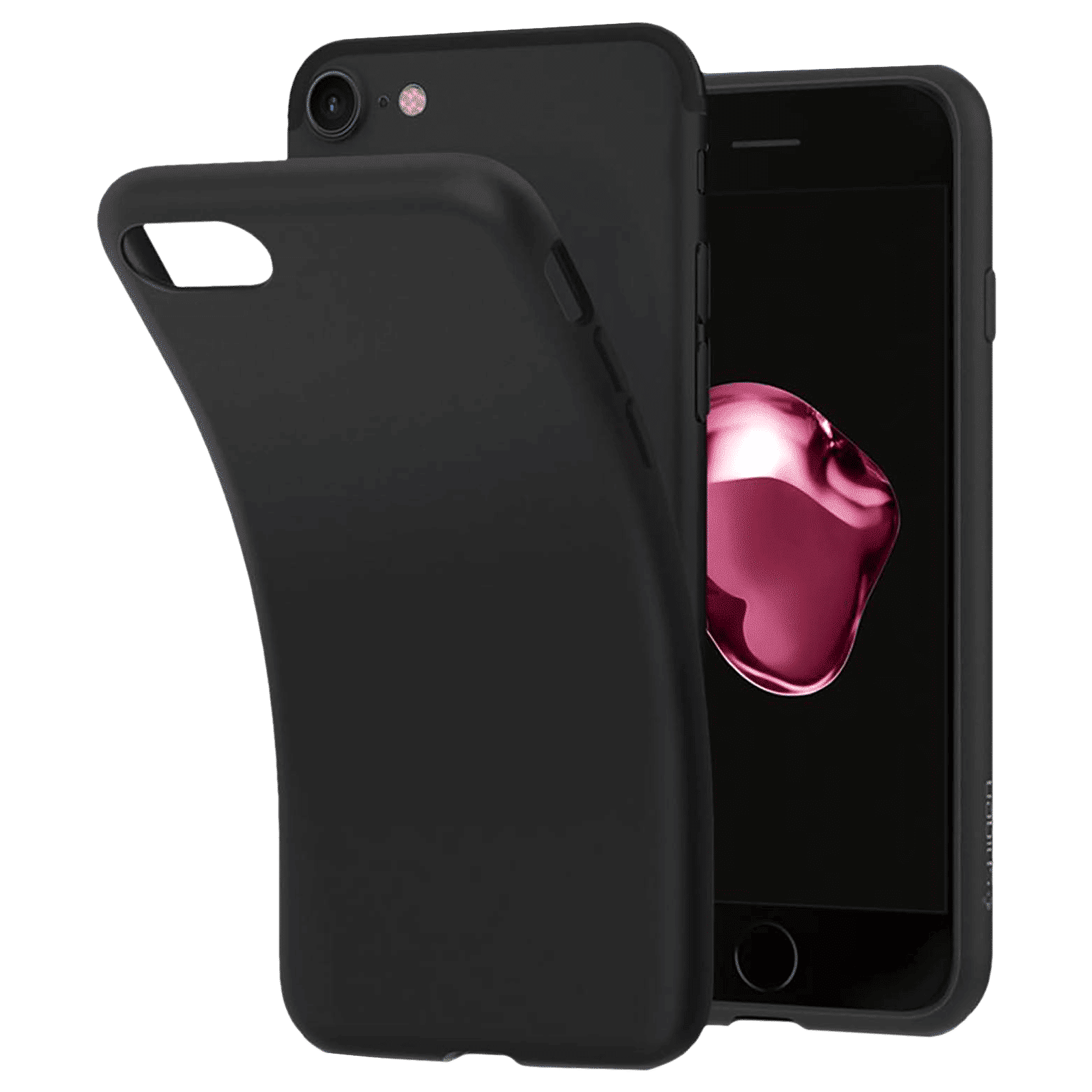 spigen Liquid Crystal v2 TPU Back Case For iPhone 8 (Precise Cutouts, 054CS22204, Matte Black)_7