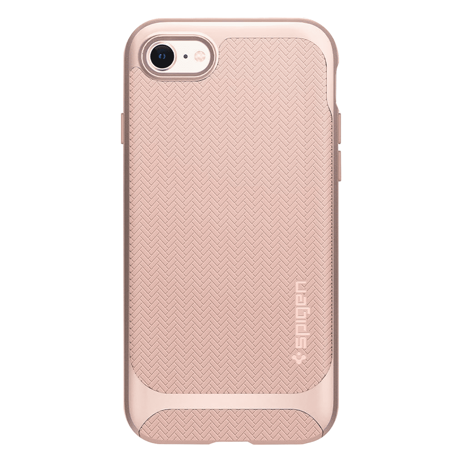 spigen Neo Hybrid Herringbone TPU & PC Back Case For iPhone SE (2020) (Air Cushion Technology, 054CS22202, Pale Dogwood)_3