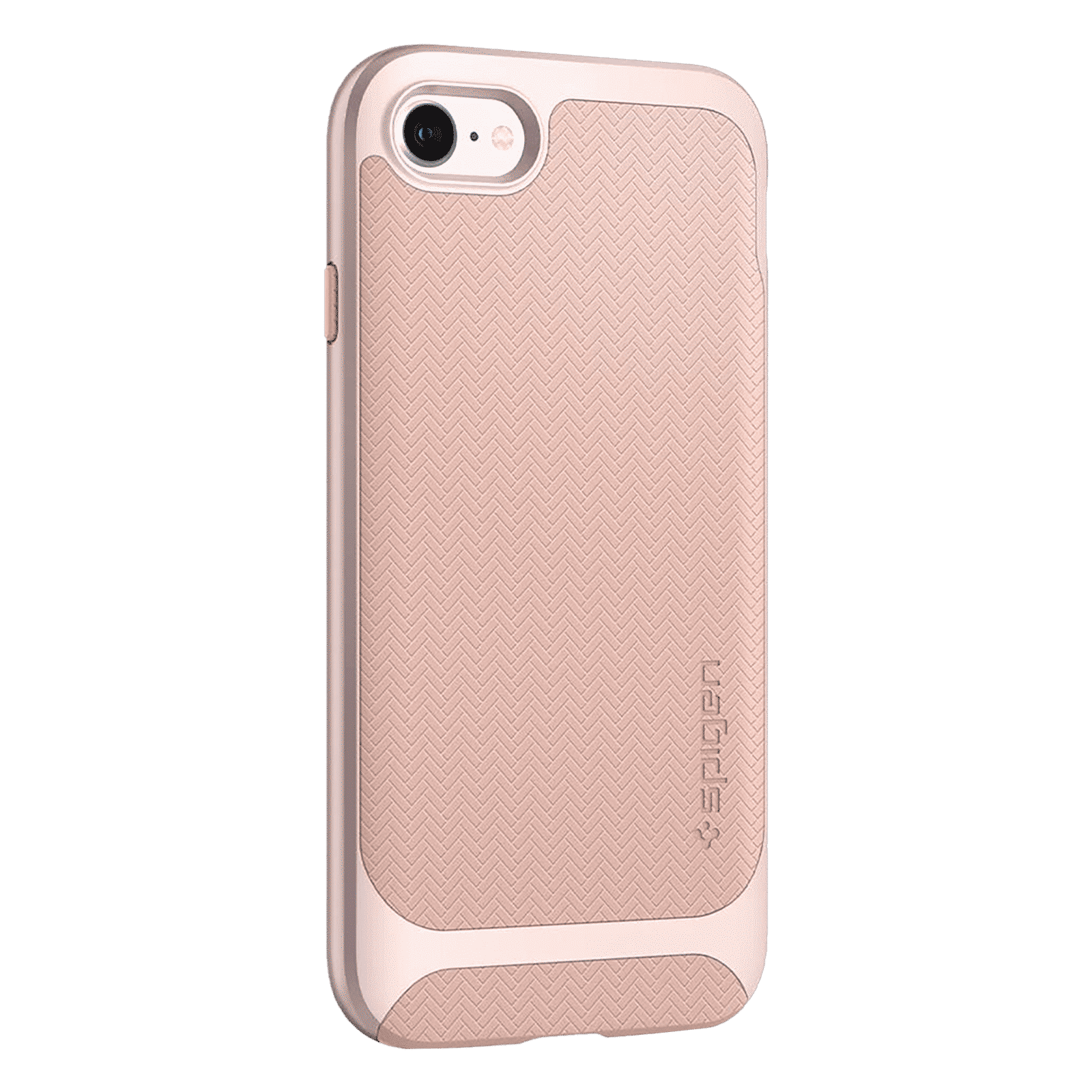 spigen Neo Hybrid Herringbone TPU & PC Back Case For iPhone SE (2020) (Air Cushion Technology, 054CS22202, Pale Dogwood)_6